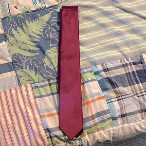 J Ferrar Men’s Maroon Tie 100% Polyester Microfiber